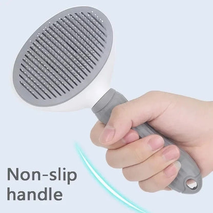 Self Cleaning Slicker Brush - Cat Brush Skin-Friendly Deshedding Grooming Massaging Tool for Long & Short Haired Pets, Cat Hair Brushes Easy Removes Undercoat for Dogs and Cats