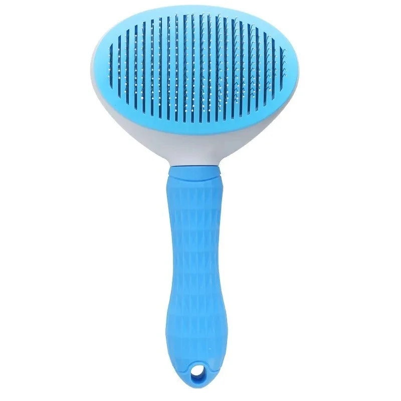 Self Cleaning Slicker Brush - Cat Brush Skin-Friendly Deshedding Grooming Massaging Tool for Long & Short Haired Pets, Cat Hair Brushes Easy Removes Undercoat for Dogs and Cats